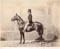Photographie hippique par J. Delton - M. Lightenvelt ministre des Pays-Bas - portrait &eacute;questre c1860