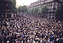 Foule, manif &agrave; Paris, ann&eacute;es 70