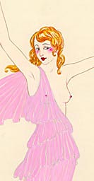 Rose - D&eacute;tail de costume de sc&egrave;ne de Music-Hall par Ranson