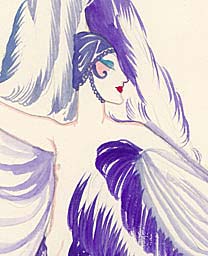 Mauve - D&eacute;tail de costume de sc&egrave;ne de Music-Hall par Jos&eacute; de Zamora