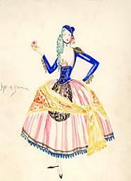 Paysanne - Costume de sc&egrave;ne de Music-Hall par Jos&eacute; de Zamora