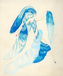 Plume - Costume de sc&egrave;ne de Music-Hall par Jos&eacute; de Zamora