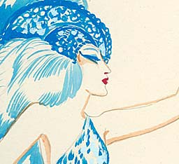 Plume - D&eacute;tail de costume de sc&egrave;ne de Music-Hall par Jos&eacute; de Zamora