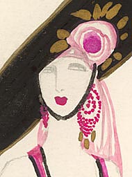 Rose - D&eacute;tail de costume de sc&egrave;ne de Music-Hall par Jos&eacute; de Zamora 