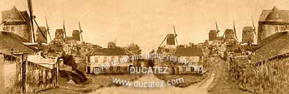 Panorama imaginaire de moulins &agrave; Montmartre, cr&eacute;&eacute; en 2004 par &copy; Jean-Pierre Ducatez - &copy; Toutes utilisations et droits r&eacute;serv&eacute;s par Ducatez